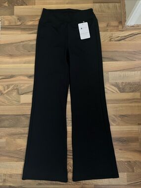 Afitne Women’s high rise boot cut flare leg athletic back pockets pants Sz M NWT
